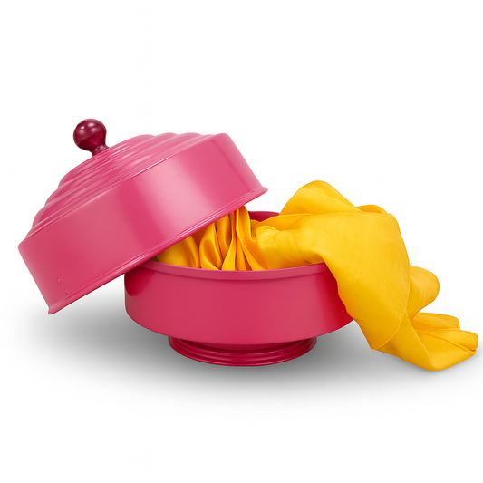 Magic prop turning fire into dove or cake