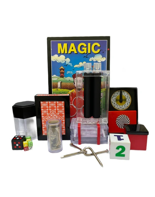Beginner Magic Kit for Kids and Adults - 9 Easy Tricks Set Mystify Magic