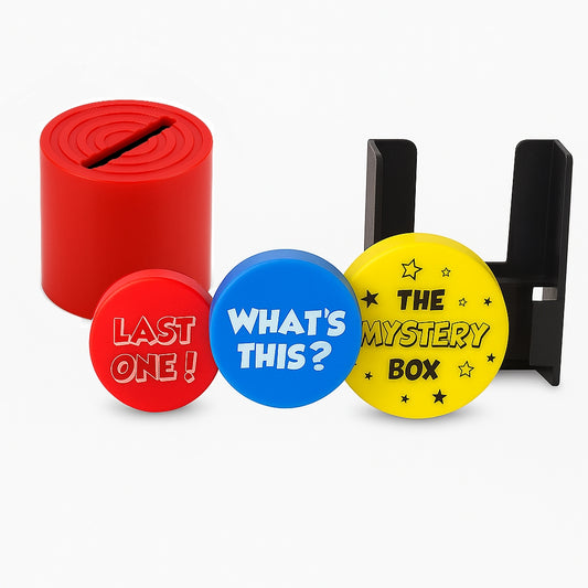 Coin escape illusion with plastic sealed case and nested boxes