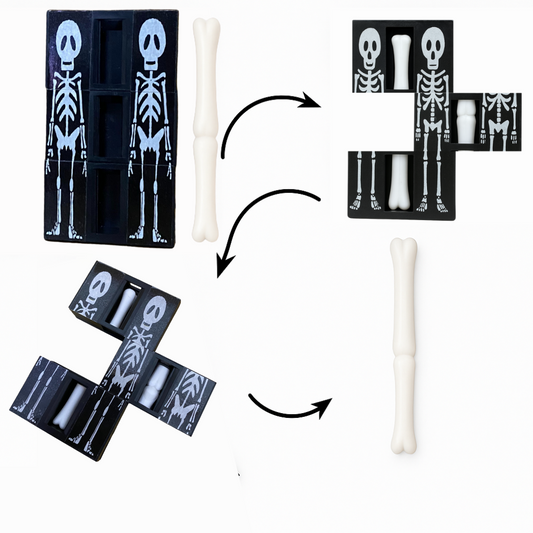 Bone being inserted into the Zig-Zag case before slicing