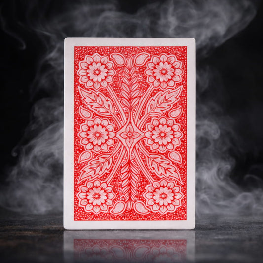 Close-up of the bordered back design on the Max Marked Deck.
