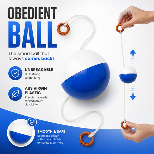 Magician performing the interactive stop ball magic prop.
