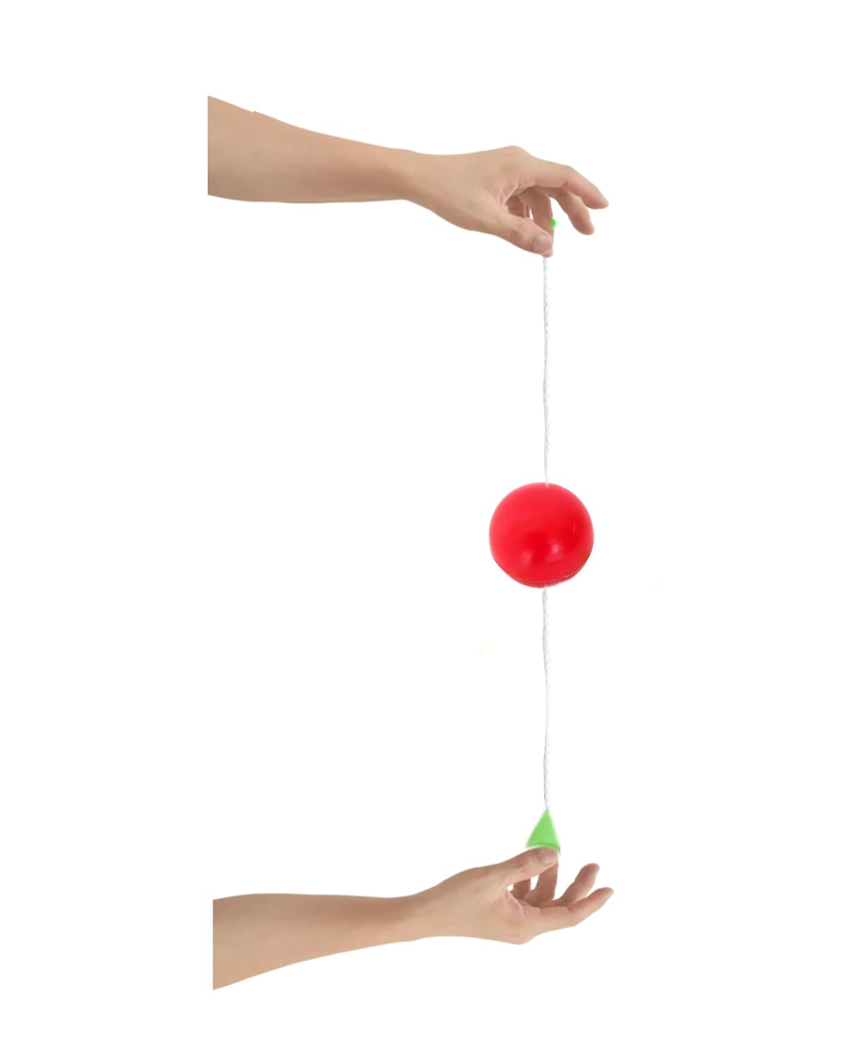 Magician performing the interactive stop ball magic prop.
