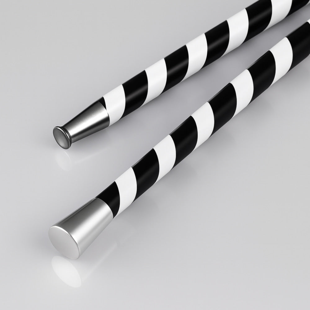 Dancing cane broken in half for easy transport and storage.