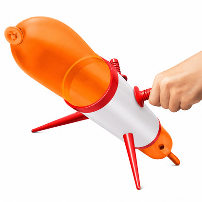 Magician performing the spikes through balloon penetration trick.