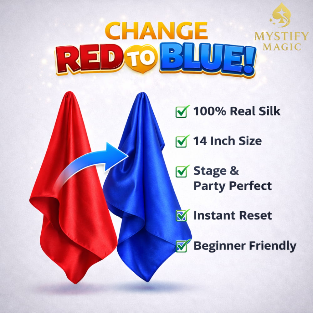 14 inch professional pure silk handkerchief for magic performances.