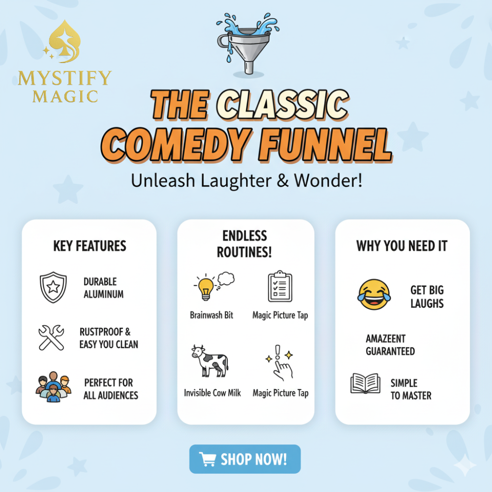 Classic magic funnel trick for water comedy