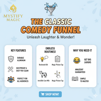 Classic magic funnel trick for water comedy