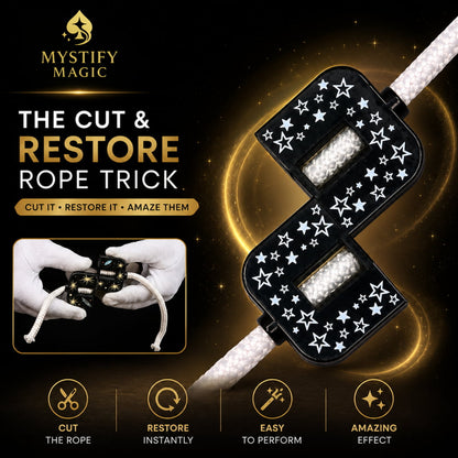 cut and restored rope magic trick for magicians