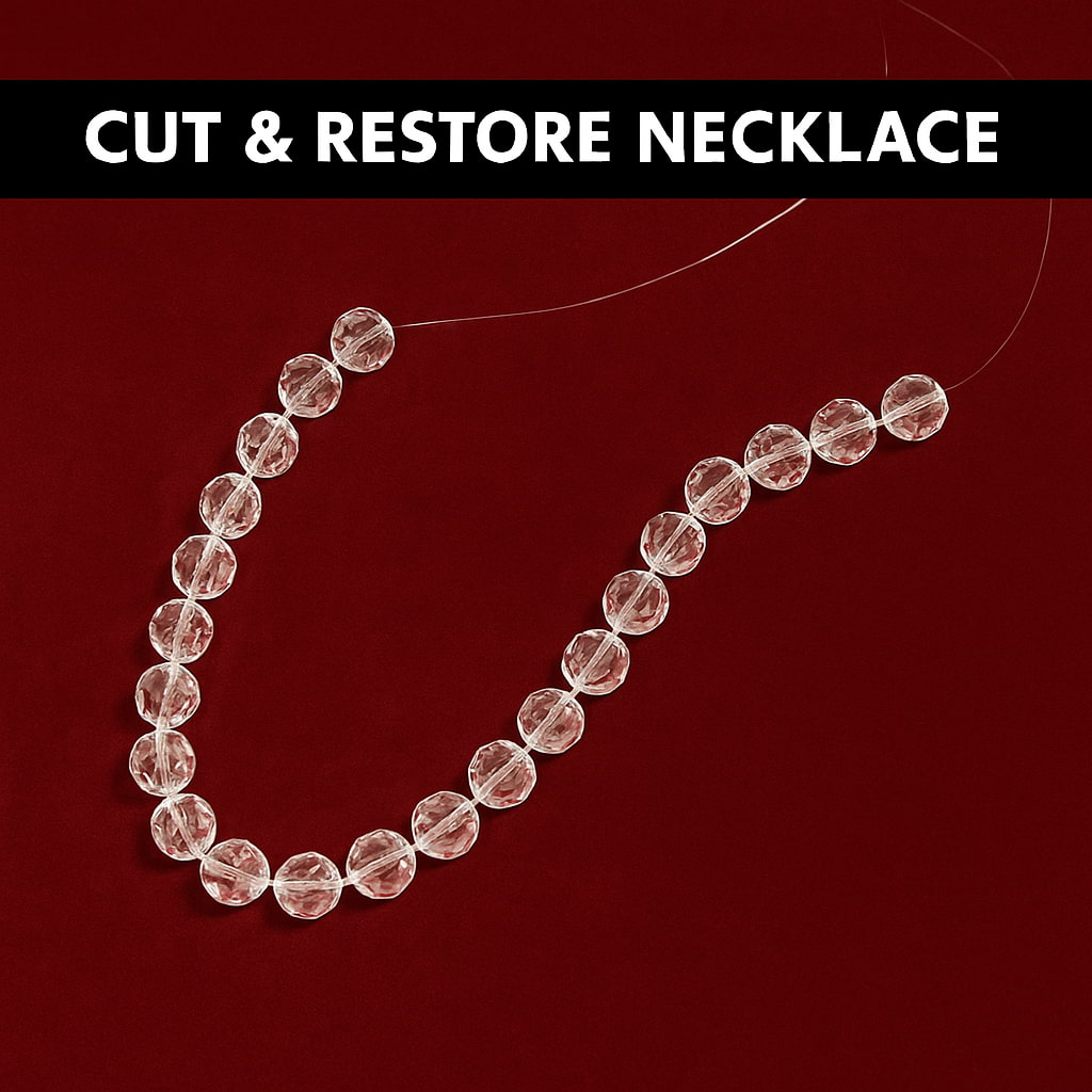Beautiful restored necklace trick for visible stage and parlor magic.