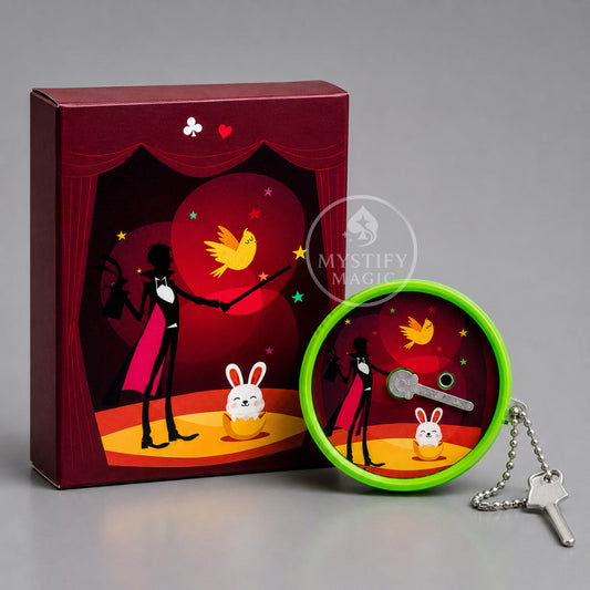 Magic Sword penetration trick showing the colorful dial and plastic sword.