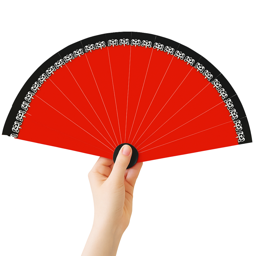 Easy magic fan trick showing dragon design