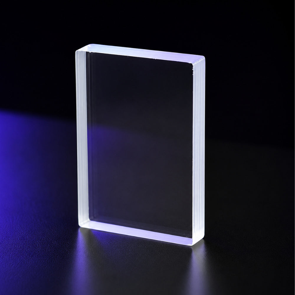 Glass Card Deck showing a solid block of clear plastic mimicking a deck of cards.
