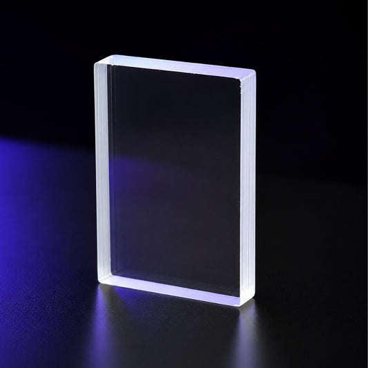 Glass Card Deck showing a solid block of clear plastic mimicking a deck of cards.