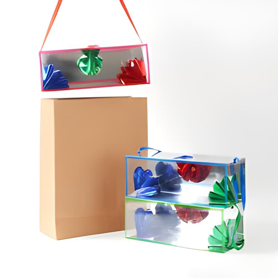 Visual stage magic with magician producing box from empty Dream Bag

