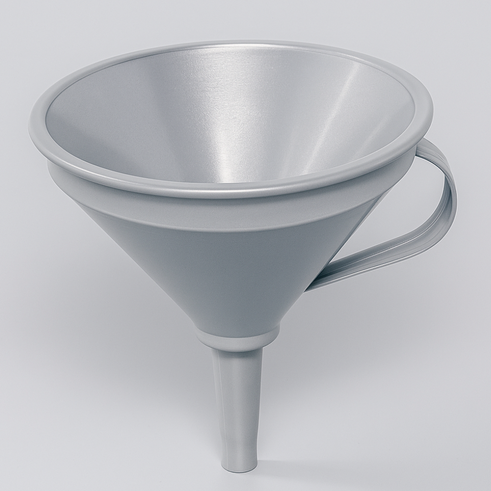 Comedy Funnel magic trick with aluminum finish