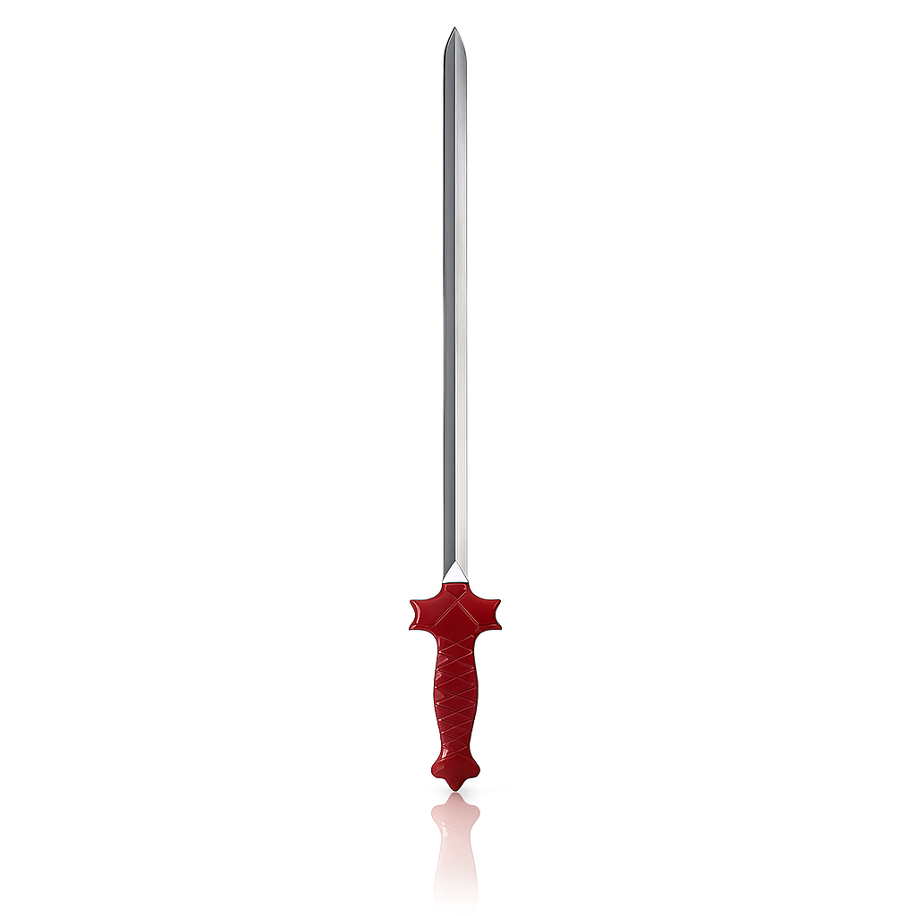 Magic sword with thin collapsible steel blade for illusion trick

