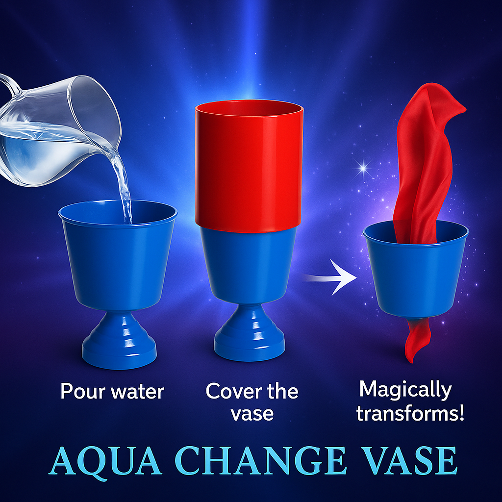 Powder-coated aluminum vase magic trick prop