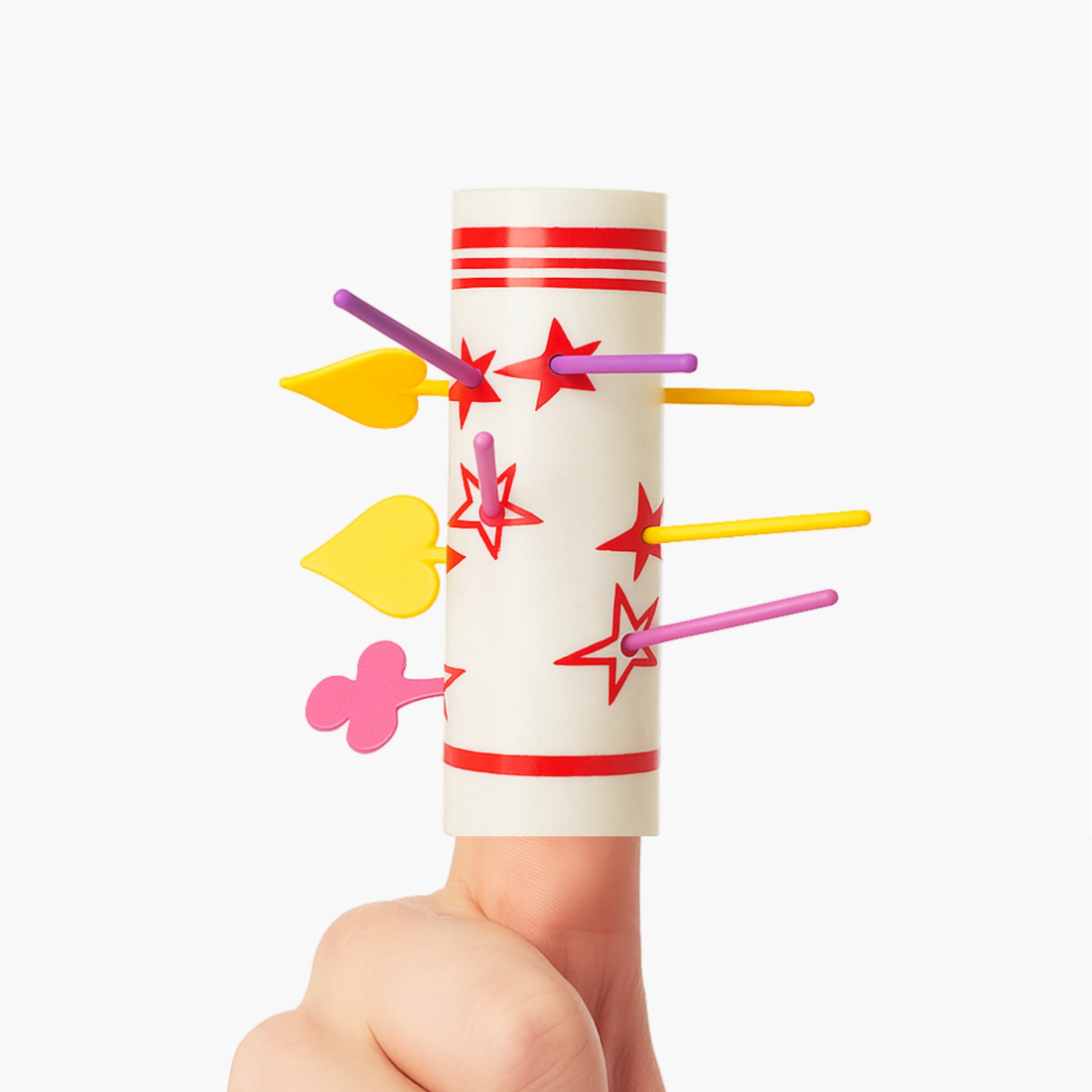 Spears of Alibaba magic trick with finger and tube