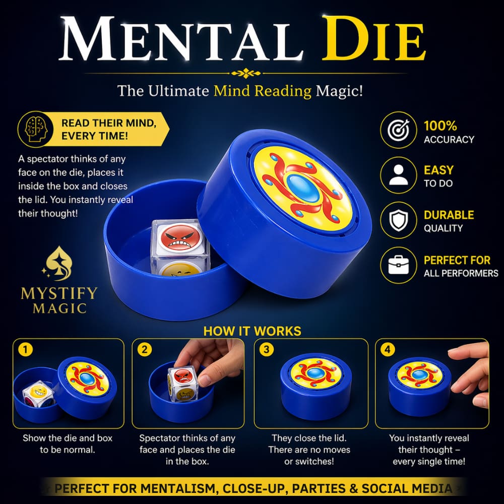 mentalism magic trick die color reveal illusion