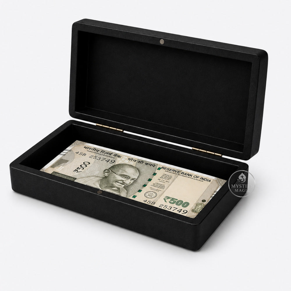 Money Exchange Box showing paper turning into a currency bill.