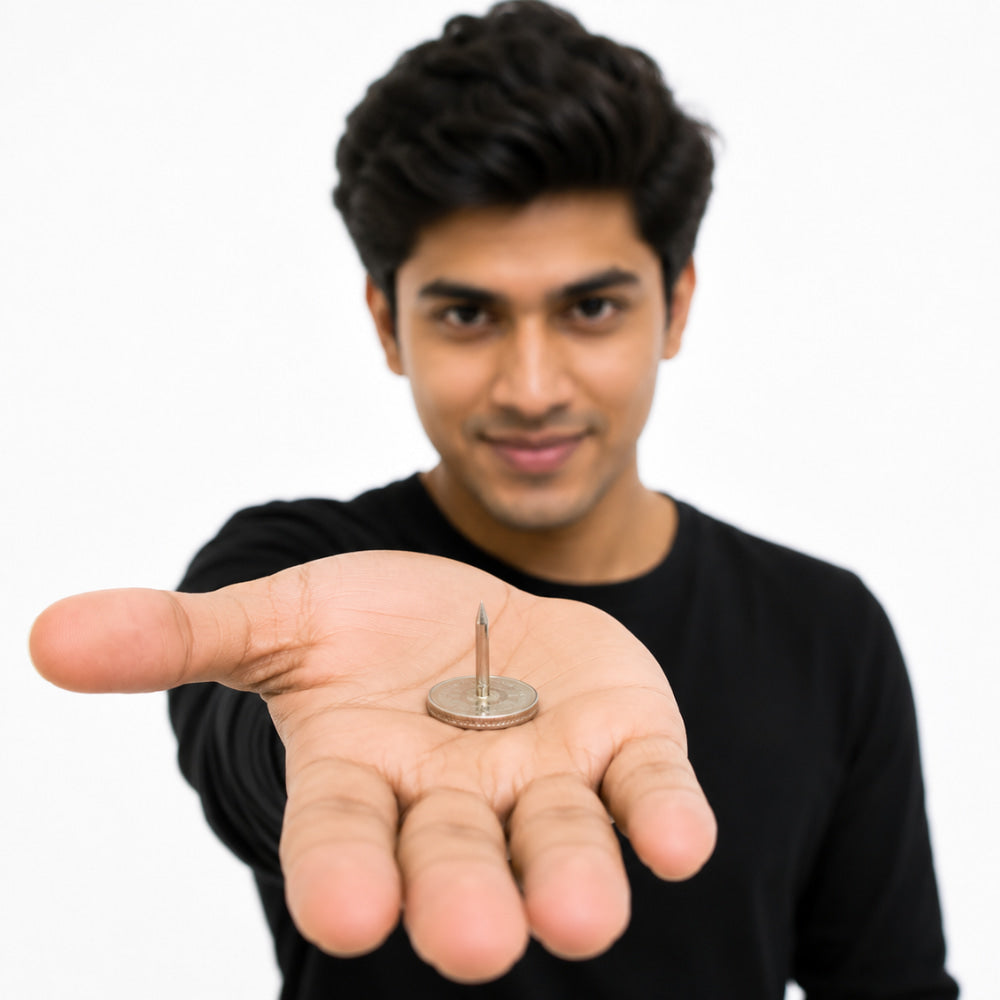 Fully examinable Nail Coin close-up magic trick.