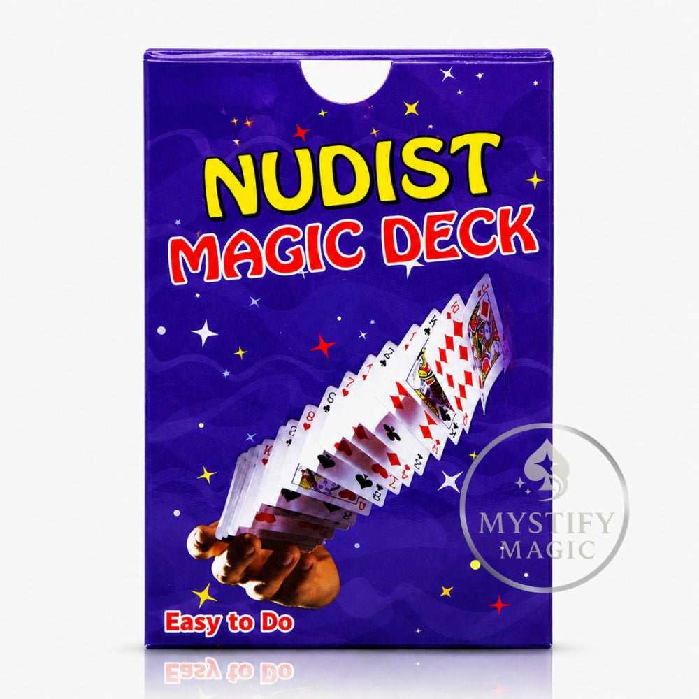 nudist deck magic trick blank to printed playing cards