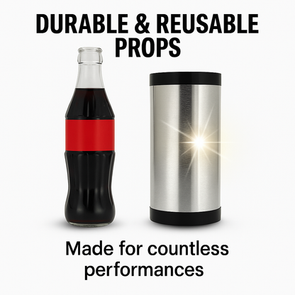 Durable and reusable vanishing bottle magic trick props for stage magicians