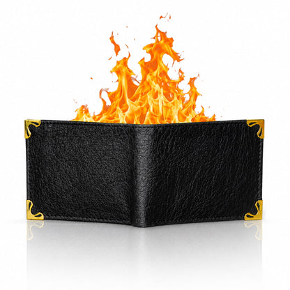 fire wallet visual magic prop for comedy and street magic
